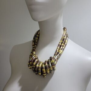 Multi Tonal Metal Maleable Necklace